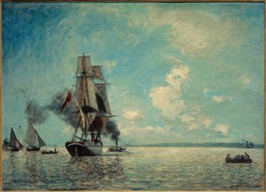 オンフルールの港 作： Johan Barthold Jongkind
